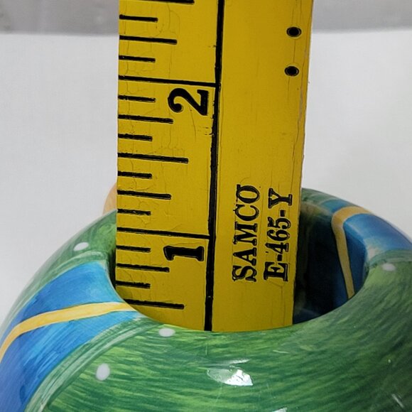 Set of 3 - Tea-light candle holder - ceramic - Hand Painted - Marianne Richmonds - Picture 12 of 16